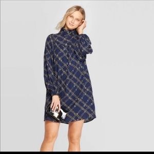 Who what wear mock neck A line dress